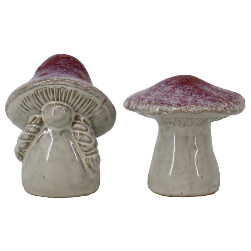 Decoración champiñón 7.5x6.0x9.2cm 2ass