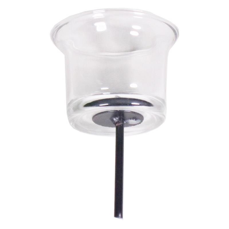 Teelicht Glas auf Stiel D6.5 H4.5/10Zm