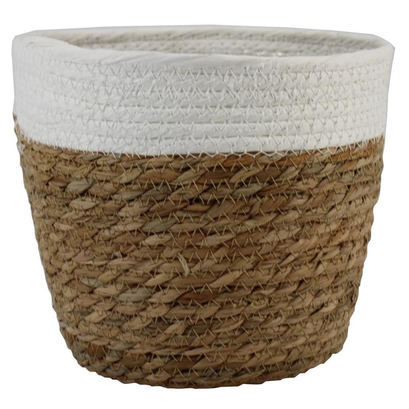 Basket w/white rim d20.5 h18cm es/19