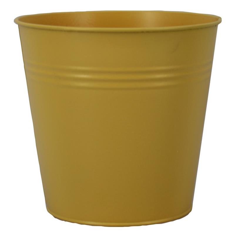 Pot Bordeaux zink d16 h15cm geel mat es/15