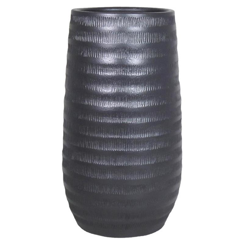 Florero Lena d26 a50cm negro mate