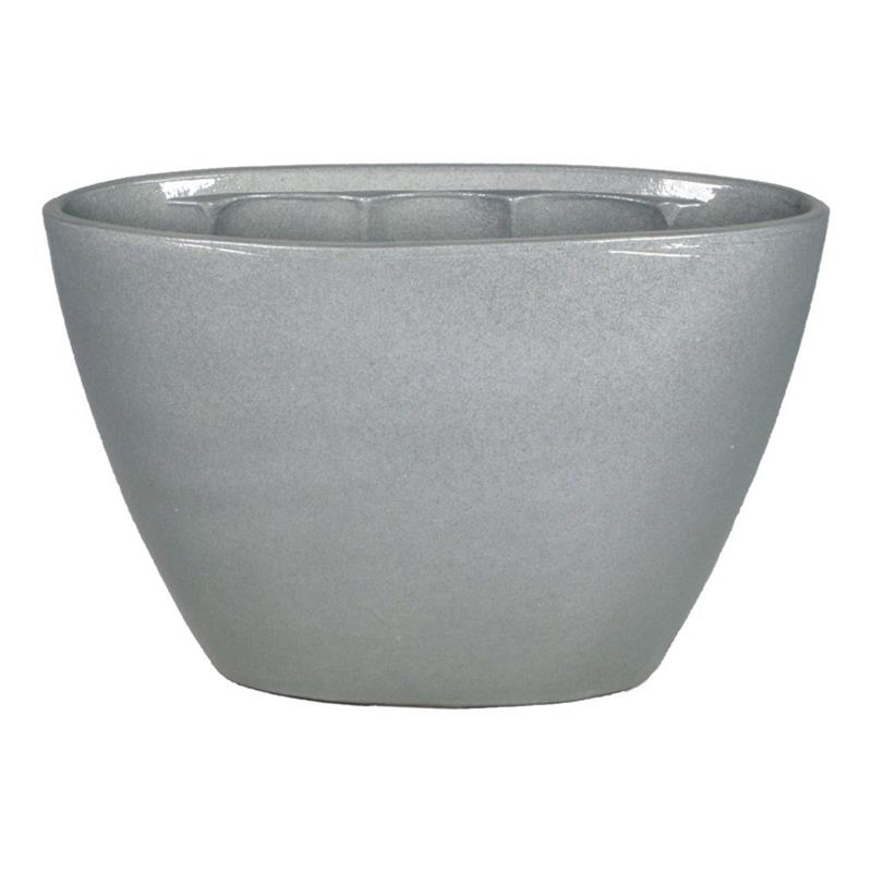 Macetero Eef ovalo 32x14.5x22.5cm gris 2x es/12