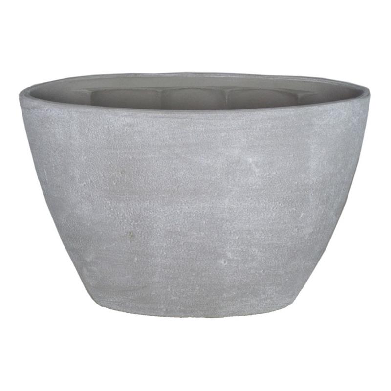 Macetero Eef ovalo 32x14.5x22.5cm cemento 2x es/12