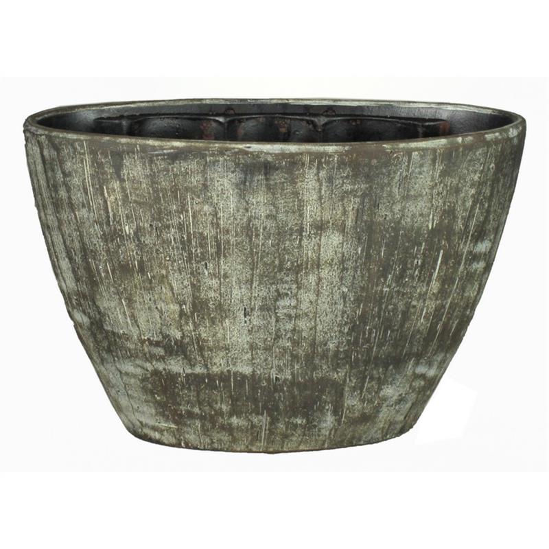 Macetero Congo ovalo  32x14.5x22.5cm marrón