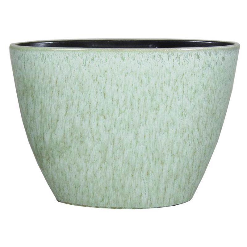 Macetero Mason ovalo 32x15x22cm verde menta