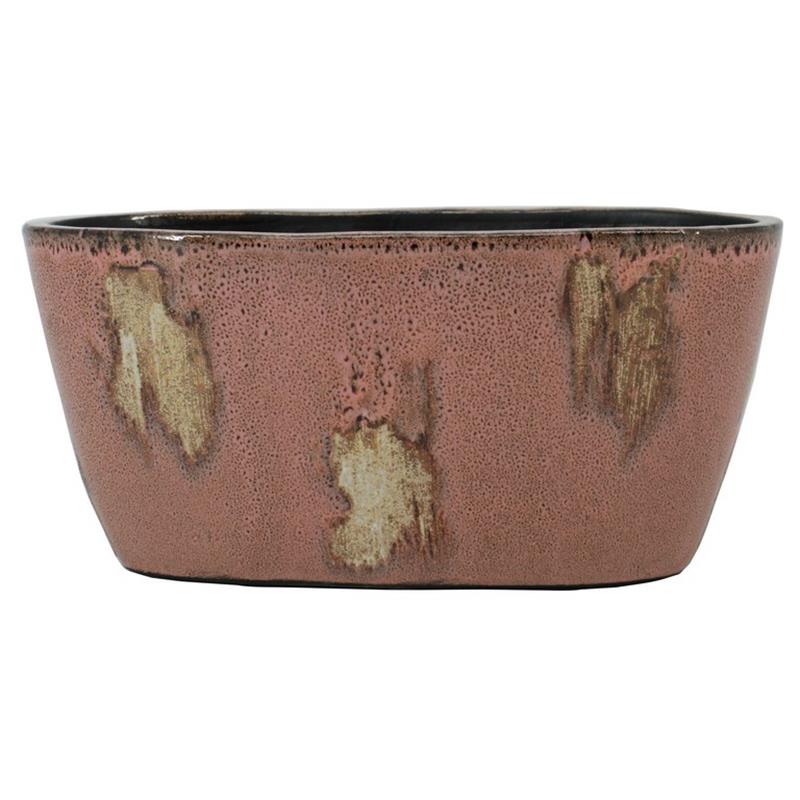 Macetero ovalo Ortigo 32x15x15cm rosa 2x es/12