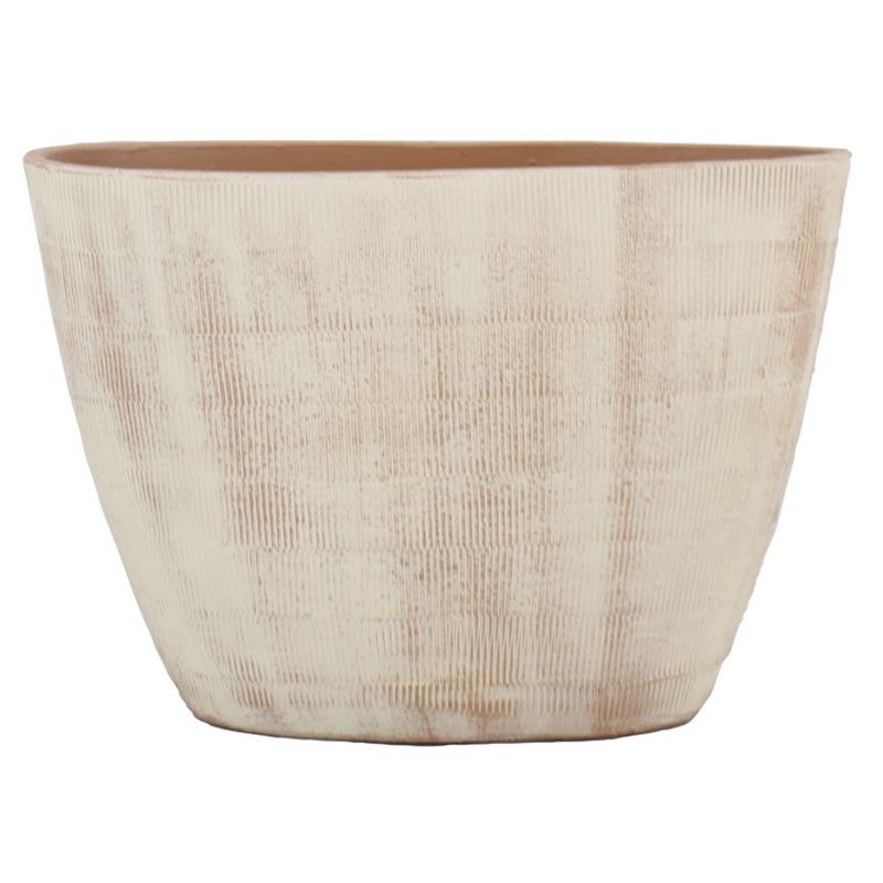 Macetero Abby ovalo 33x16.5x23cm salmón