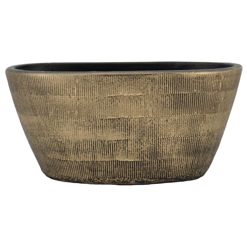 Macetero Abby ovalo 30x15x14cm oro