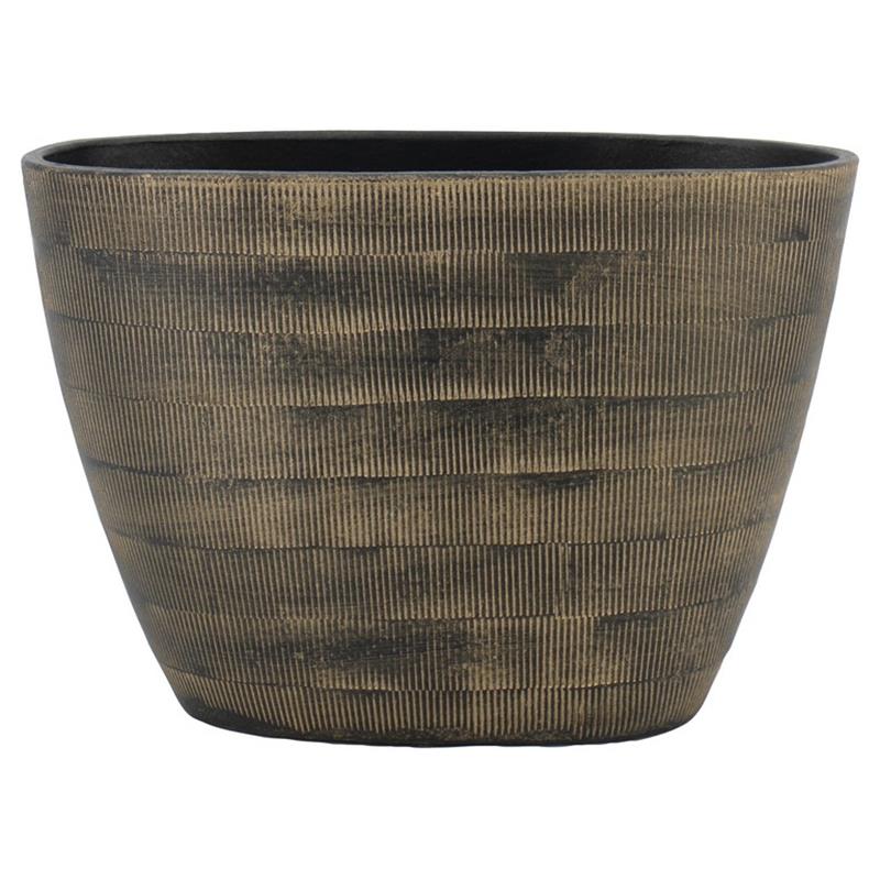 Macetero Abby ovalo 33x16.5x23cm oro