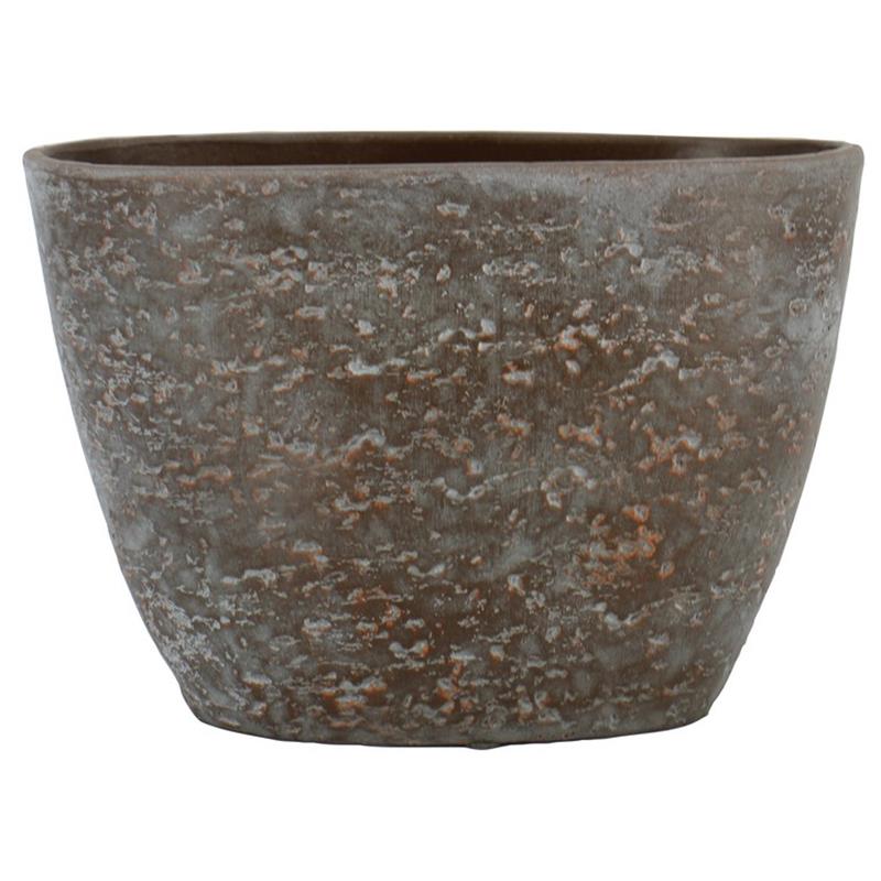 Macetero Sintra ovalo 33x16.5x23cm marrón