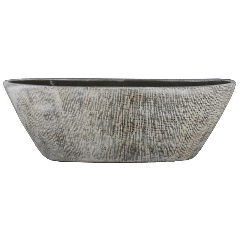 Pot Mira ovale 69x17x25cm en béton