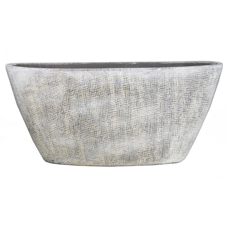 Macetero Mira ovalo 73x17x36cm hormigón