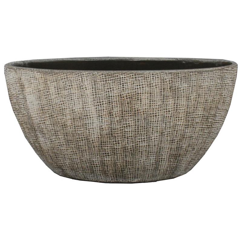 Pot Mira ovale 49x20x25cm béton