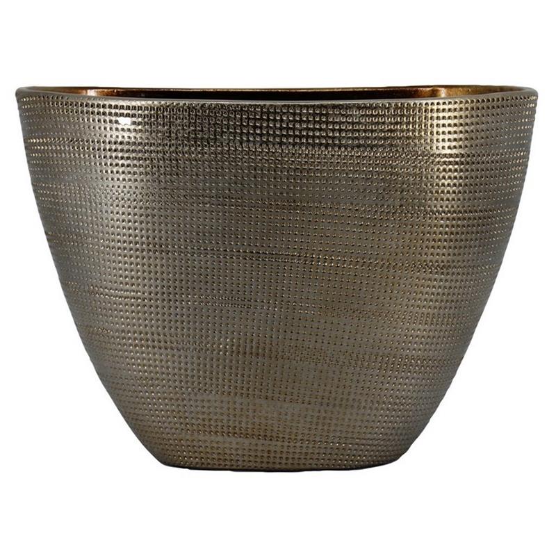Macetero Dali ovalo 40x19x28cm oro