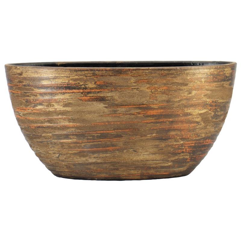 Pot Funchal ovale d49x20 h25cm or