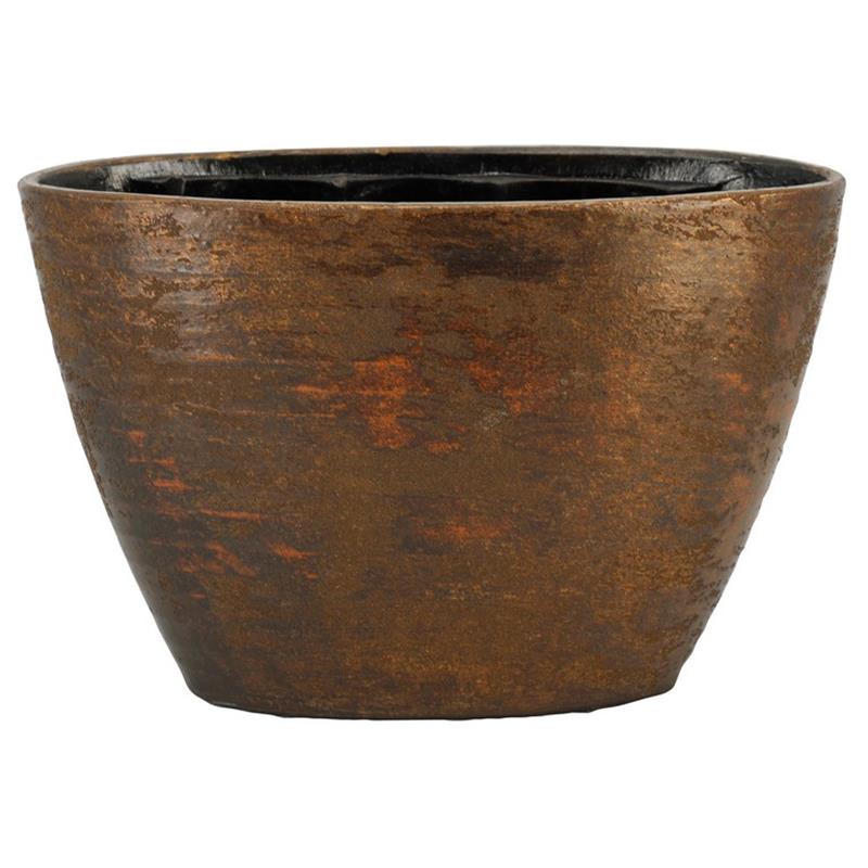 Macetero Funchal ovalo 32x14.5x22.5cm oro 2x es/12