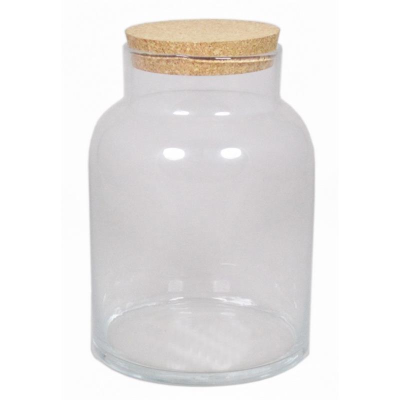 Botella de leche d12/18 a27cm con tapa de corcho