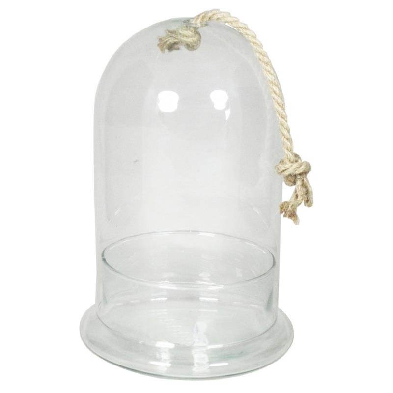 Glasglocke m/Seil D18 H28.5Zm