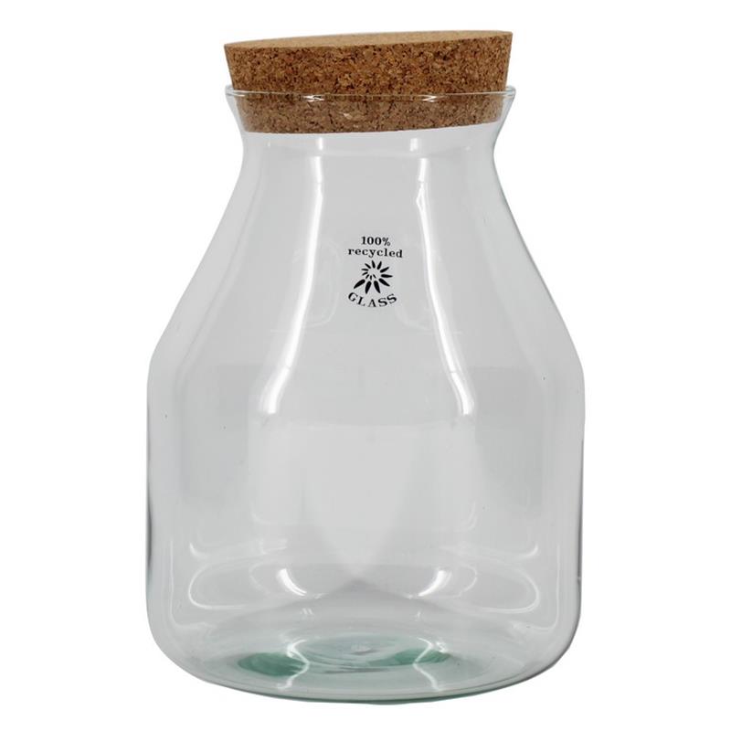 Botella Pyra d12.5/18 a26cm con tapa de corcho