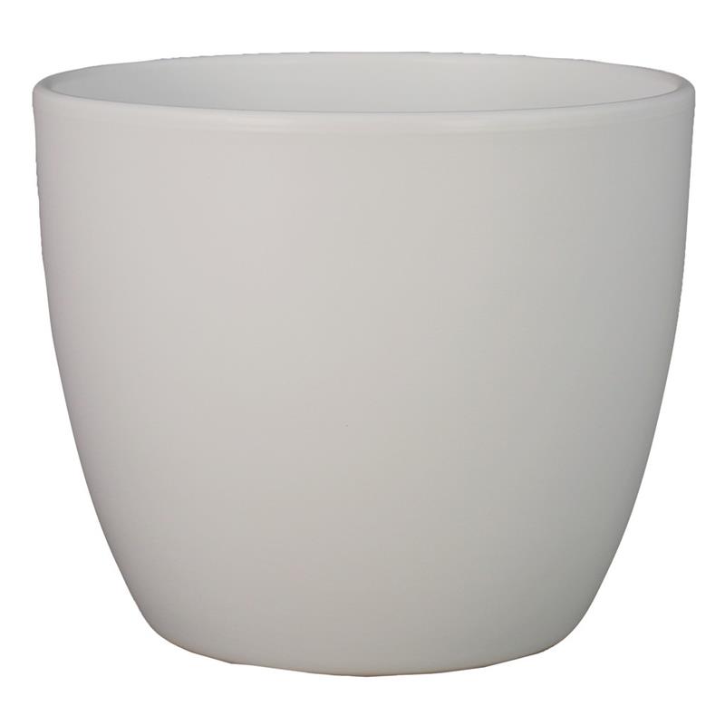 Pot Boule d32 h27cm wit mat es/27