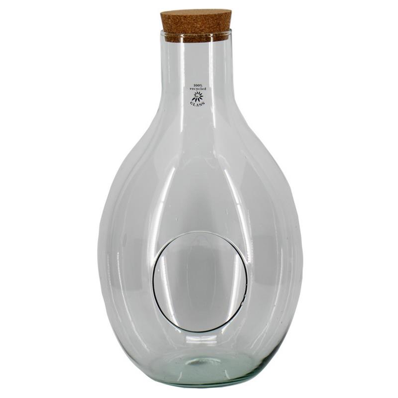 Dekoflasche Garden m/Loch D10.5/30 H48.5Zm m/Kork