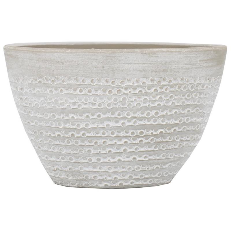 Macetero Horta ovalo 32x17x20cm beige