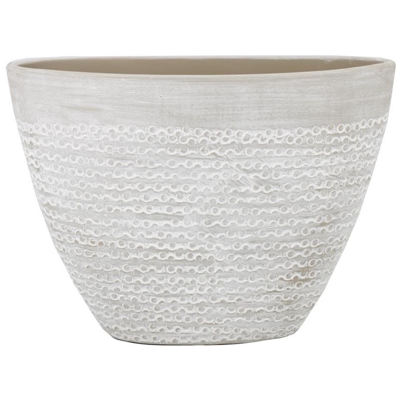 Macetero Horta ovalo 39x18x28cm beige