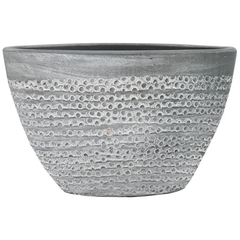 Macetero Horta ovalo 32x17x20cm gris
