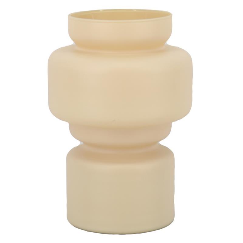 Florero Charlotte d12/17 a25cm ivoire mate