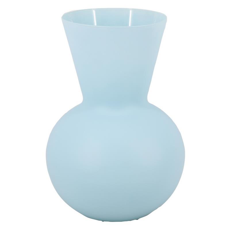 Glas Elly d20/30 h40cm blauw mat