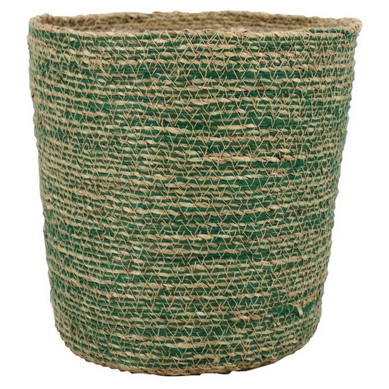 Mand naturel d19 h19cm groen es/17