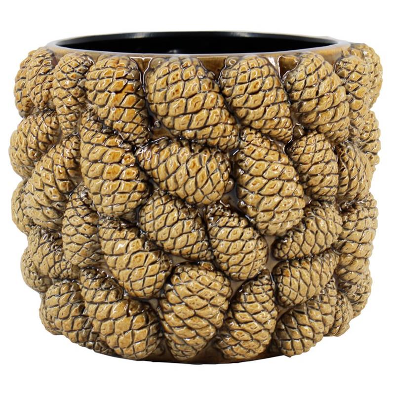 Pot Piñas d16 a14cm marrón