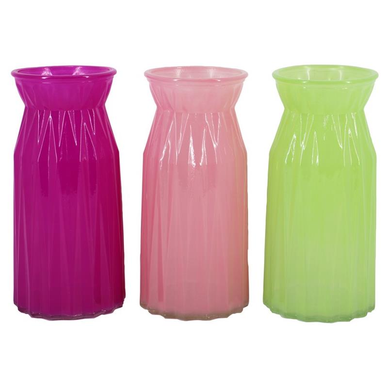Vase Belgrado d10.5/11.5 h24cm 3ass Fantasy