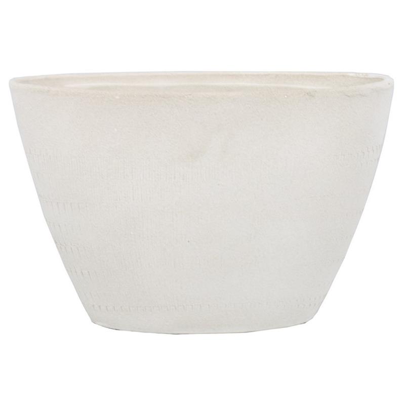 Macetero Silves ovalo 33x13x22cm crema  2x es/12