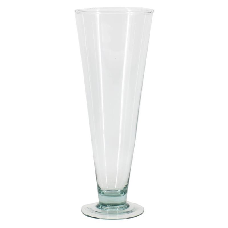 Vase conic on feet d11 h29cm