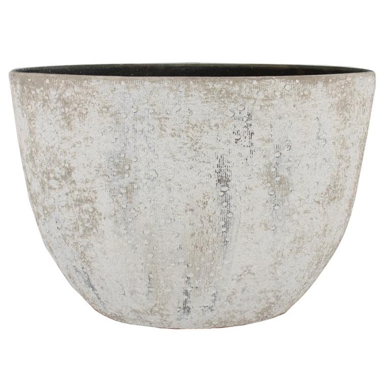 Macetero Nathan ovalo 50x20x36cm blanco