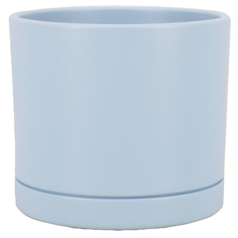 Pot Lynn d12 h10cm blauw mat es/10.5