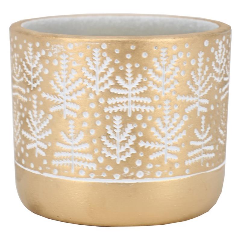 Pot Flow d13.4 h13cm goud es/12