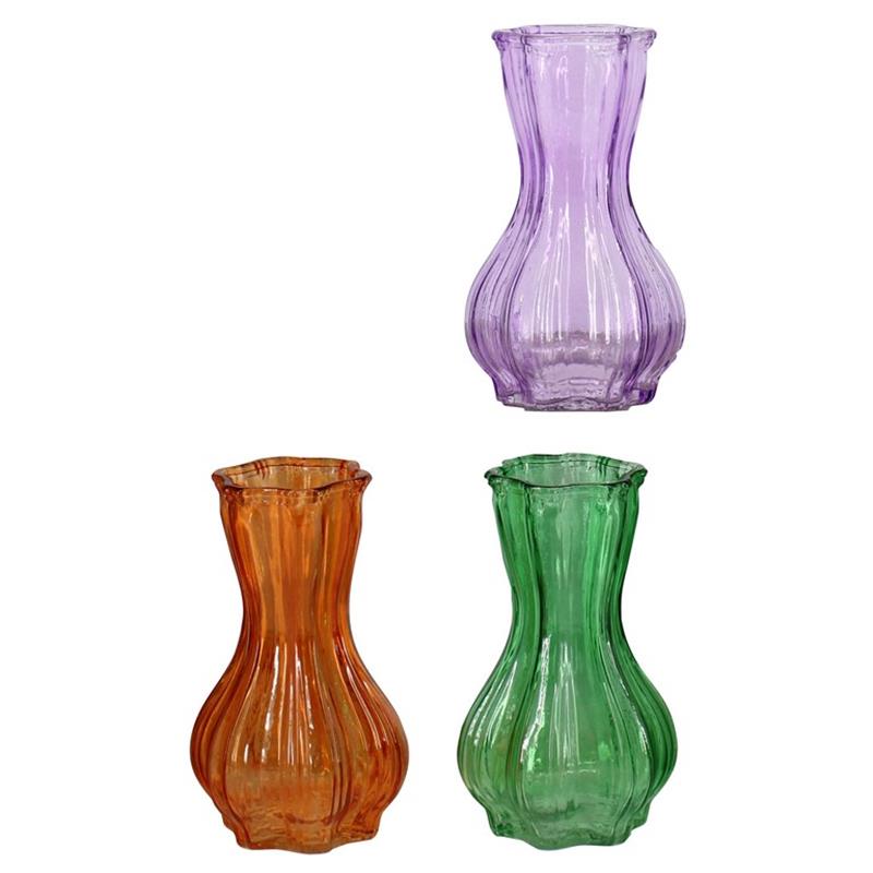 Bouteille décorative Luanda d6.5/9 h15cm 4ass.