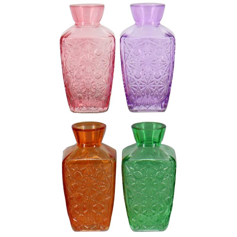 Bouteille décorative Kinshasa d4.3/7 h13cm 4ass.