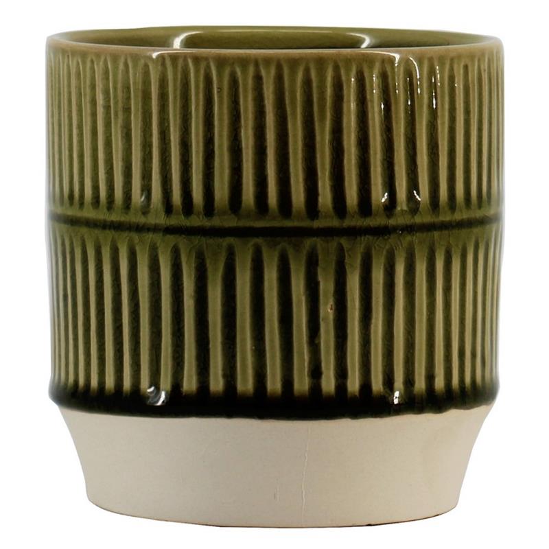 Pot Flavio d12.8 h13cm green es/12