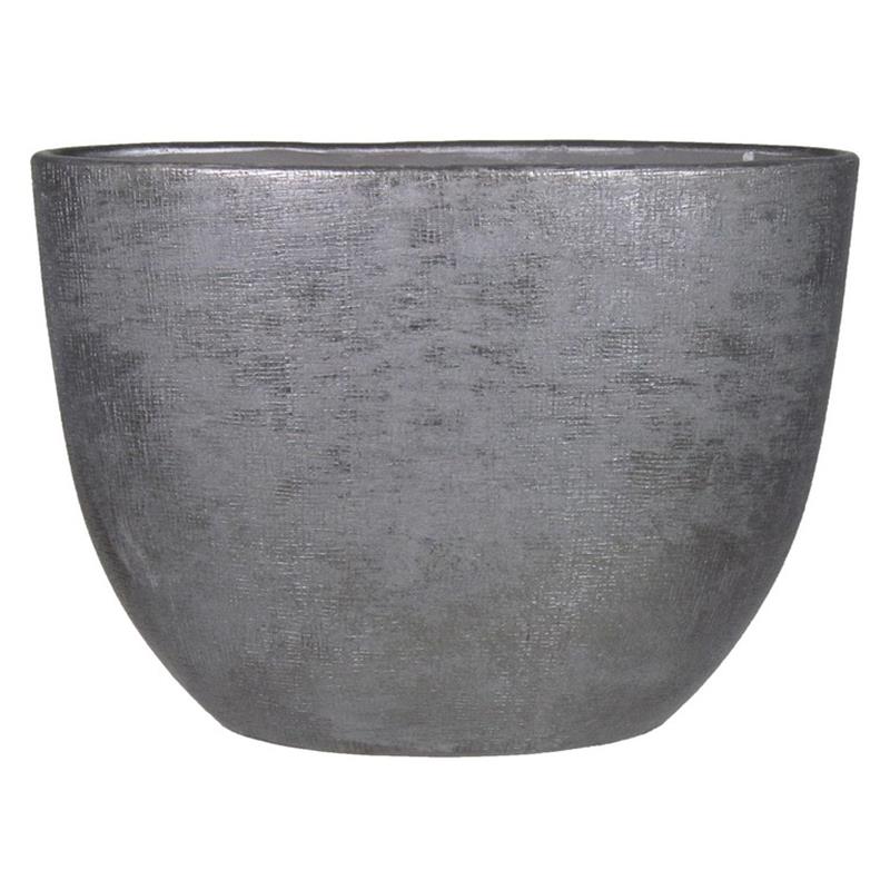 Pot Mira ovaal 50x20x36cm industrieel zwart