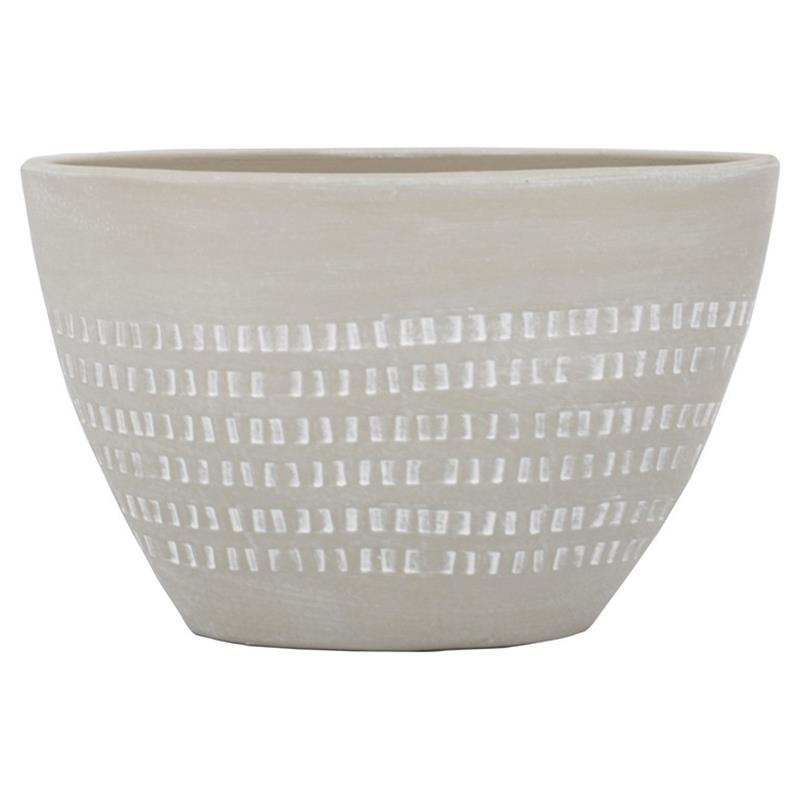Pot Olivia oval 32x17x20cm grey