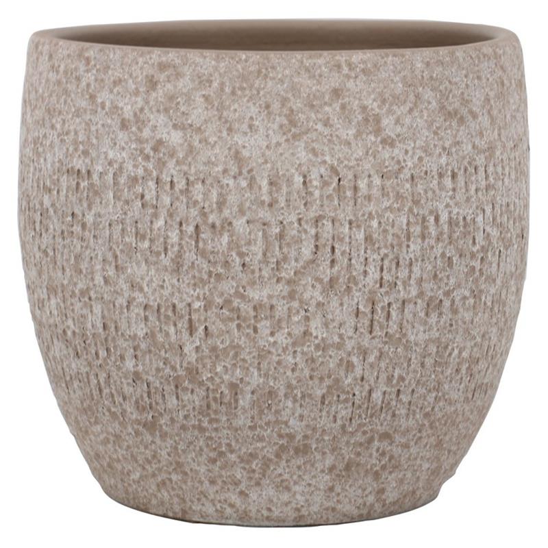 Pot Elin d19 h17cm taupe