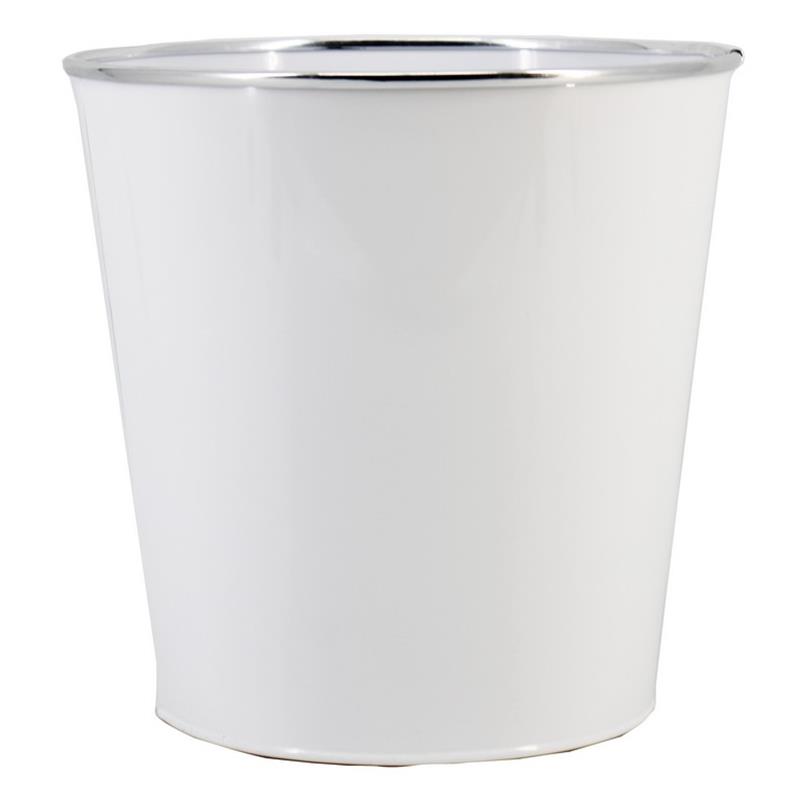 Pot Lucie zink d30 h30cm wit
