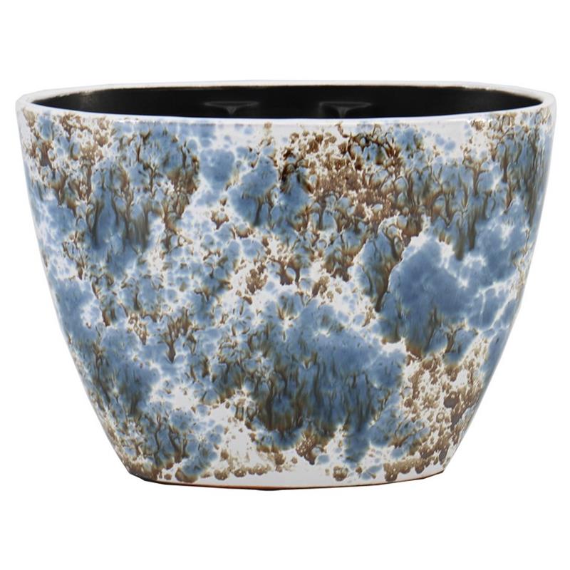 Pot Almada ovalo 32X15X22cm azul 2x es/12