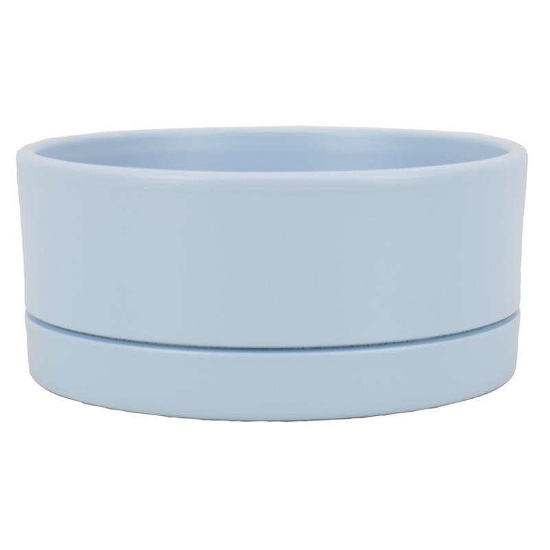 Schaal Lynn d22.5 h10.5cm blauw mat