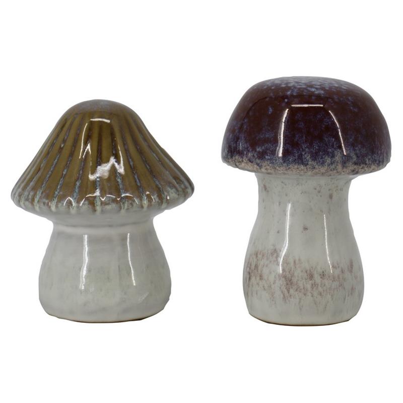 Décoration champignon 8.2x8.2x11.9cm 2ass