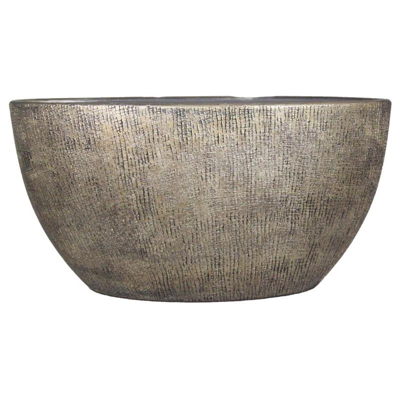 Pot Mira ovale 49x20x25cm or industriel