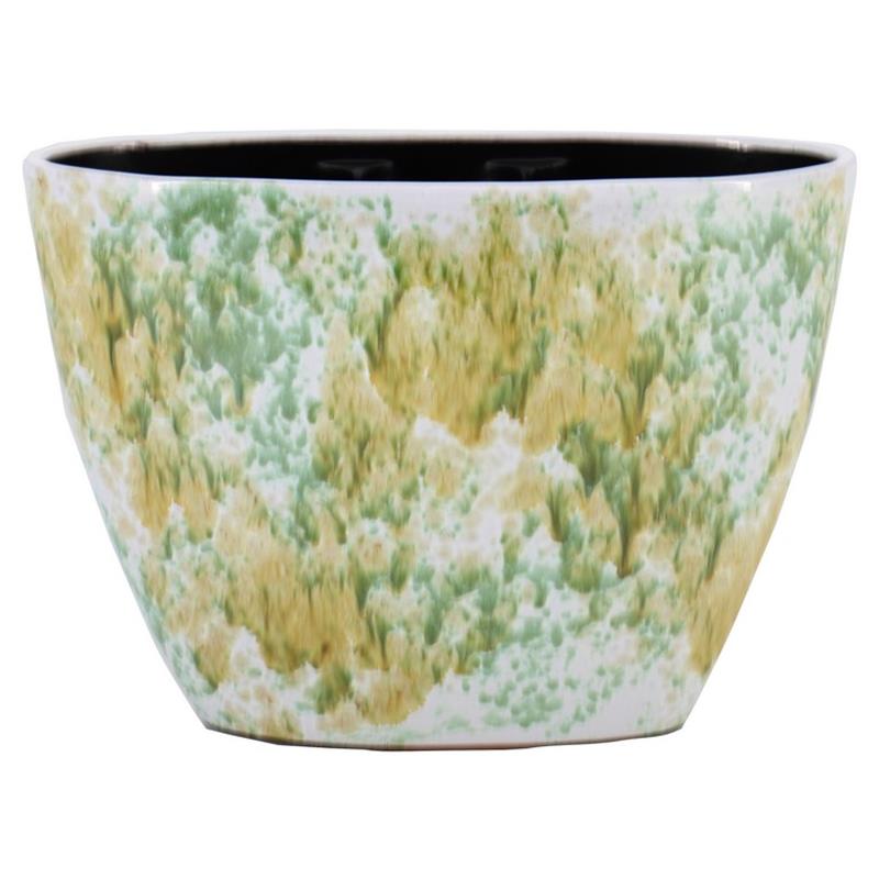 Pot Almada ovale 32X15X22cm vert 2x es/12